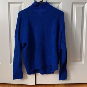 Express Blue Mock Neck Sweater